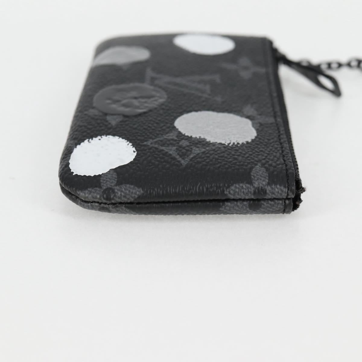 Louis Vuitton Pochette Clés, Black, Canvas, wallet