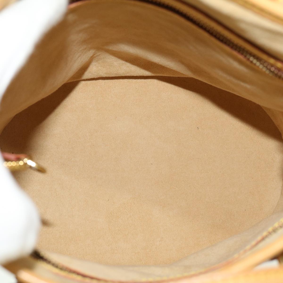 Louis Vuitton Bucket PM, Beige, Leather, shoulder
