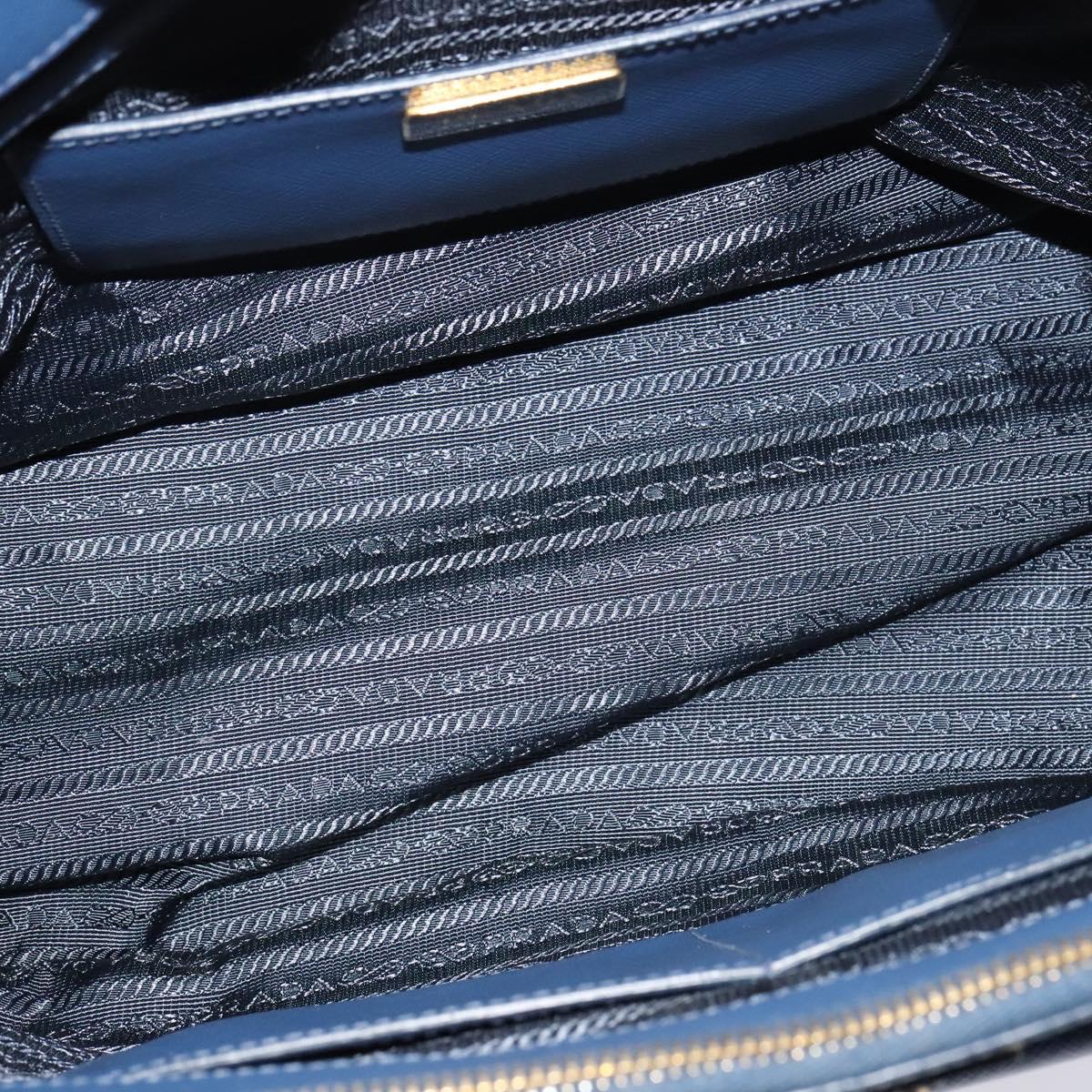 Prada Galleria, Blue, Leather, handbag