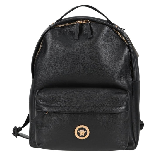 Versace Medusa, Black, Leather, backpack