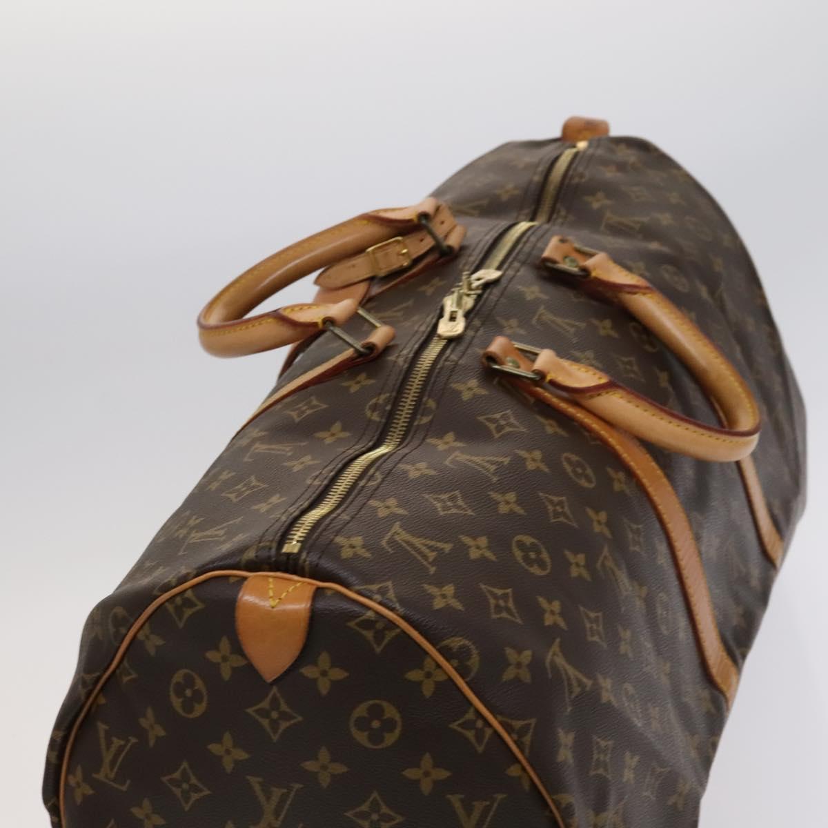 Louis Vuitton Keepall 55, Brown, Canvas, travel