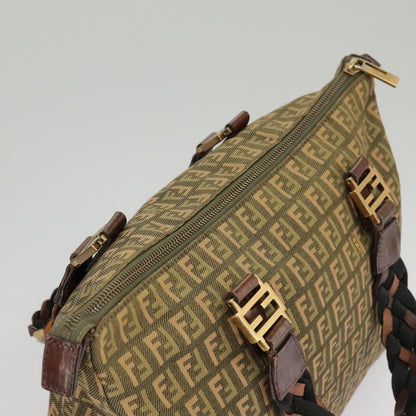 Fendi Zucchino, Khaki, Canvas, handbag