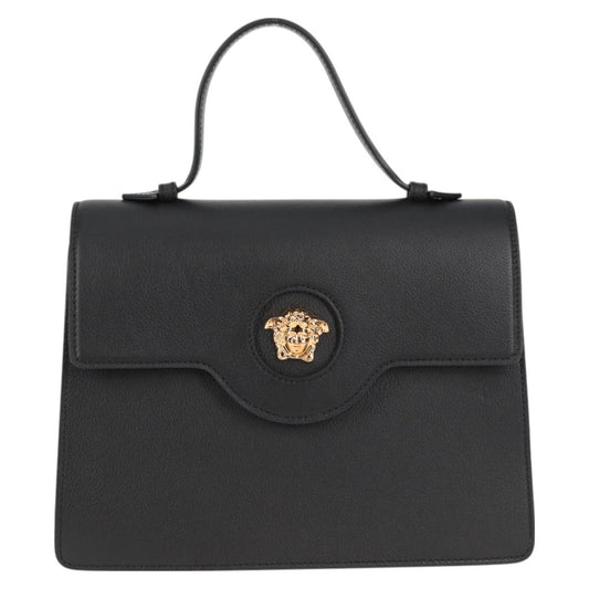 Versace Medusa, Black, Leather, handbag