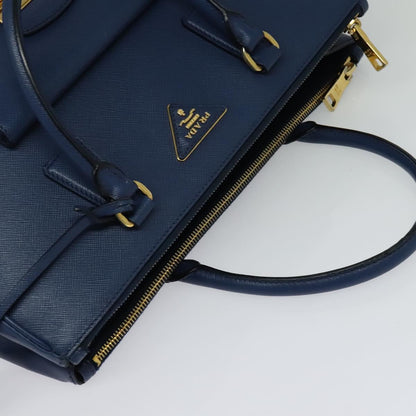 Prada Galleria, Blue, Leather, handbag