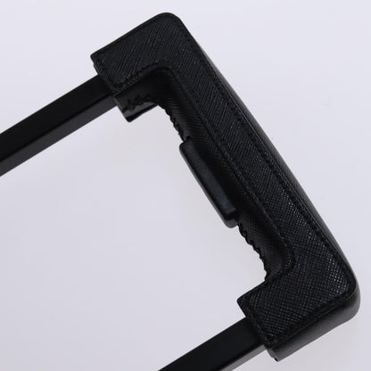 Prada Triangle Logo, Black, Leather, travel