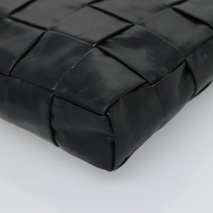 Bottega Veneta Intrecciato, Black, Leather, clutch