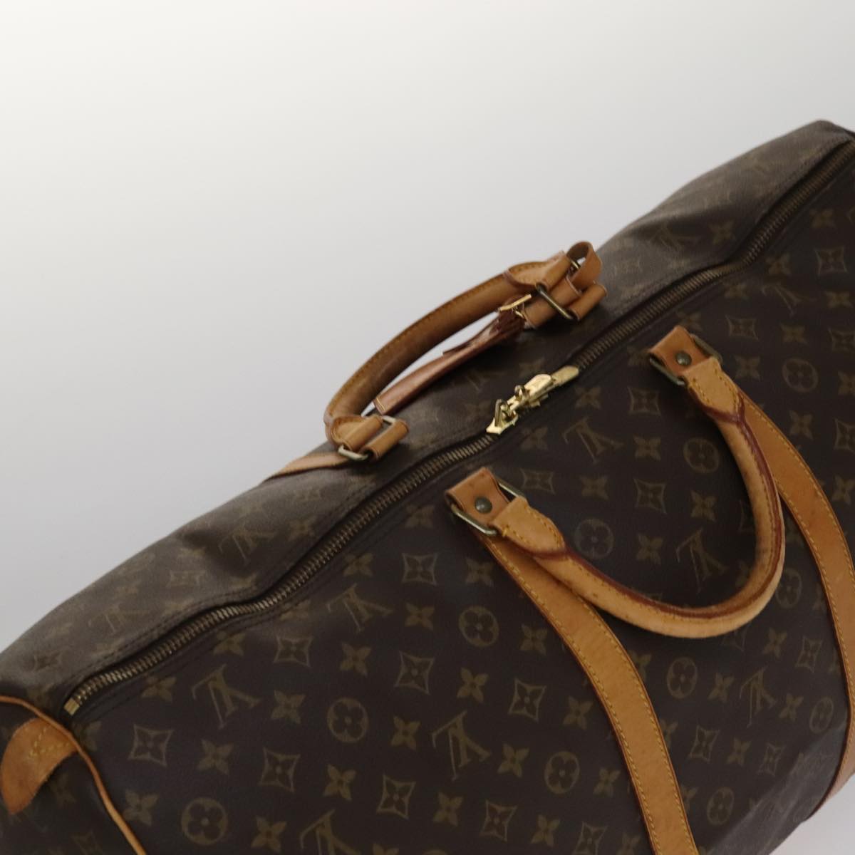 Louis Vuitton Keepall 60, Black, Canvas, travel