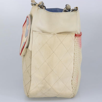 Chanel Numero 5, White, Canvas, tote