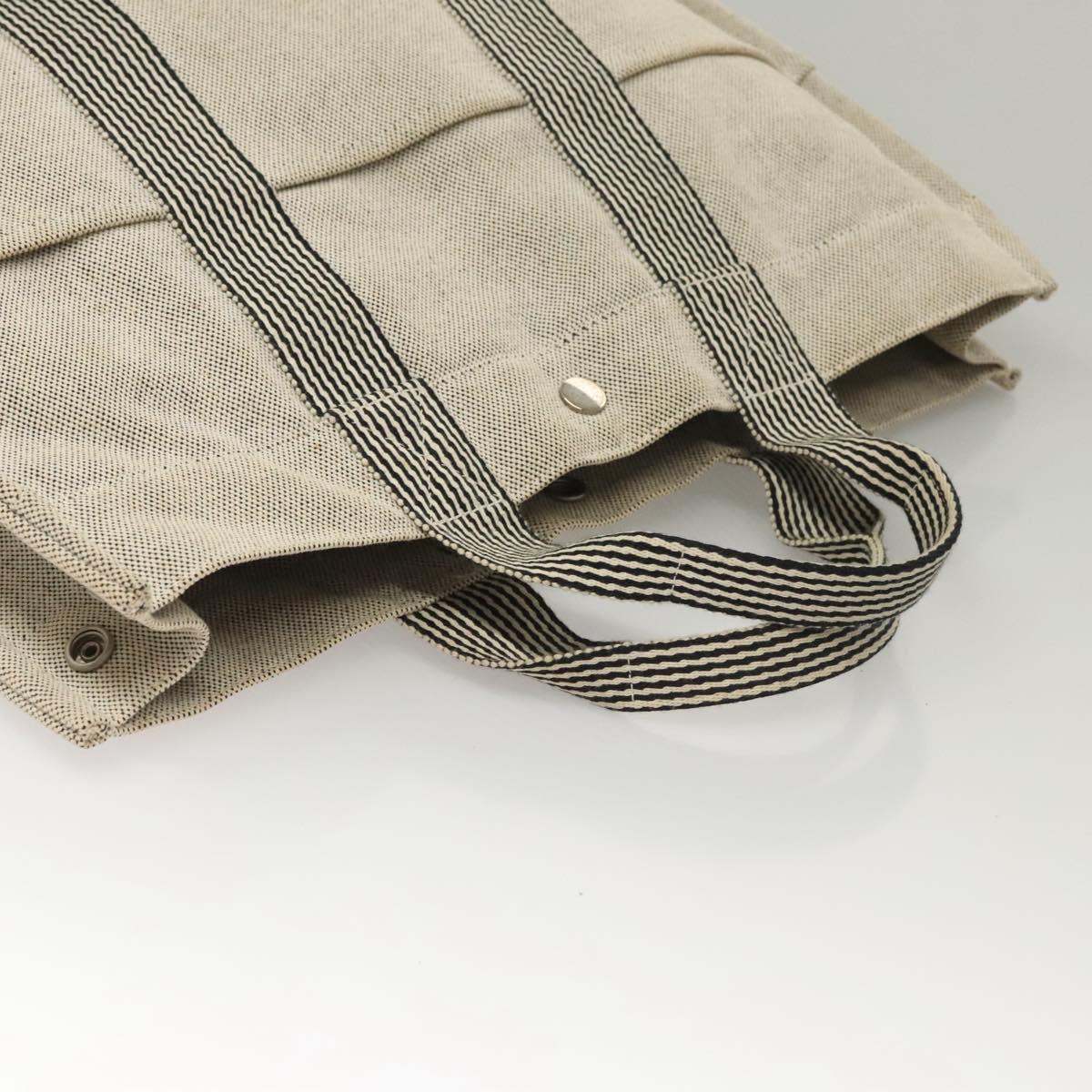 Hermès Fourre tout, Grey, Canvas, handbag