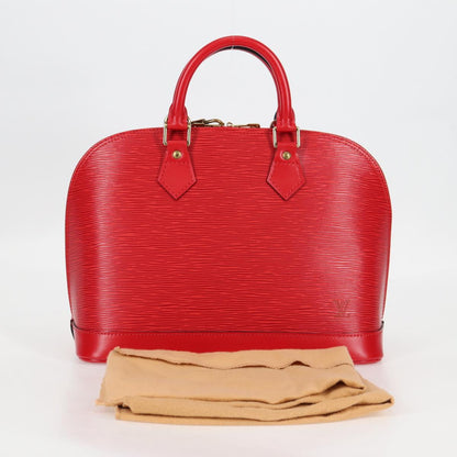 Louis Vuitton Alma, Red, Leather, handbag