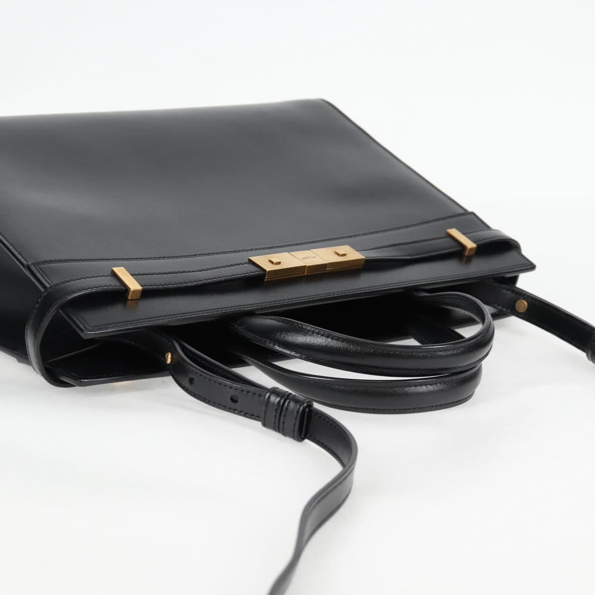Saint Laurent Manhattan, Black, Leather, handbag