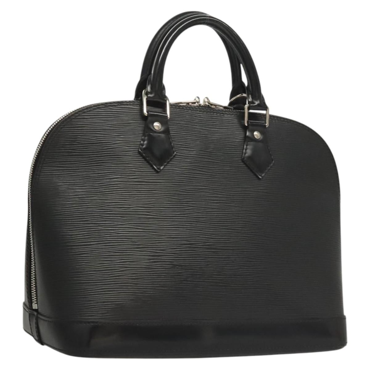 Louis Vuitton Alma, Black, Leather, handbag