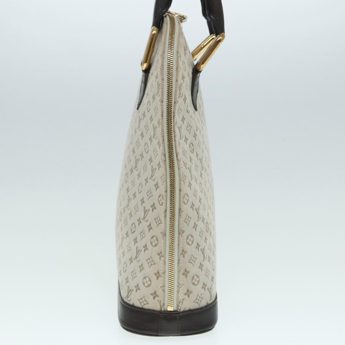 Louis Vuitton Alma long, Grey, Canvas, handbag