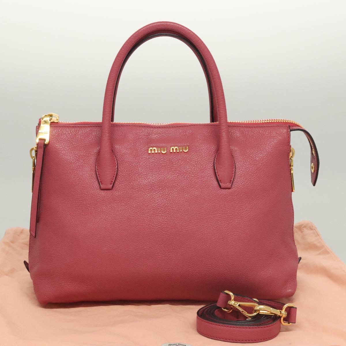 Miu Miu Madras, Pink, Leather, handbag