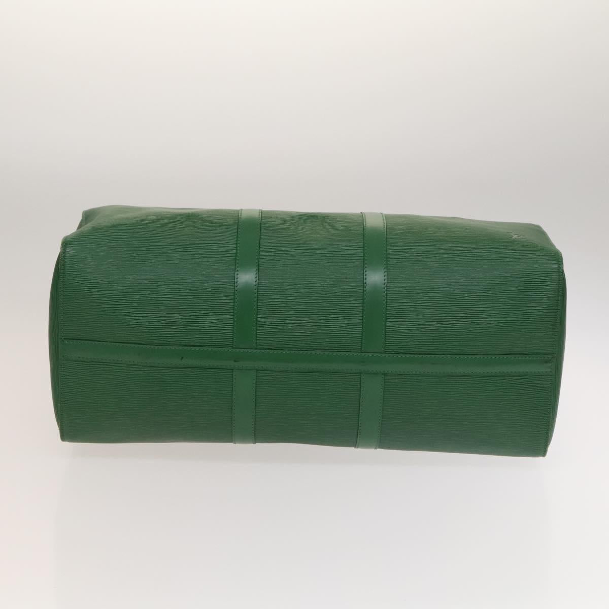 Louis Vuitton Keepall 50, Green, Leather, travel