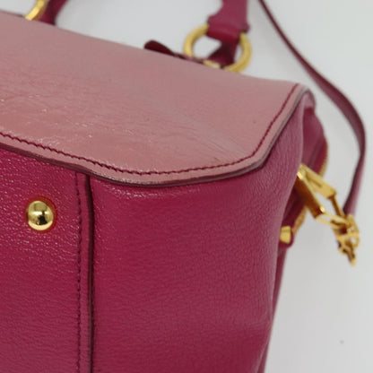 Miu Miu Madras, Pink, Leather, handbag