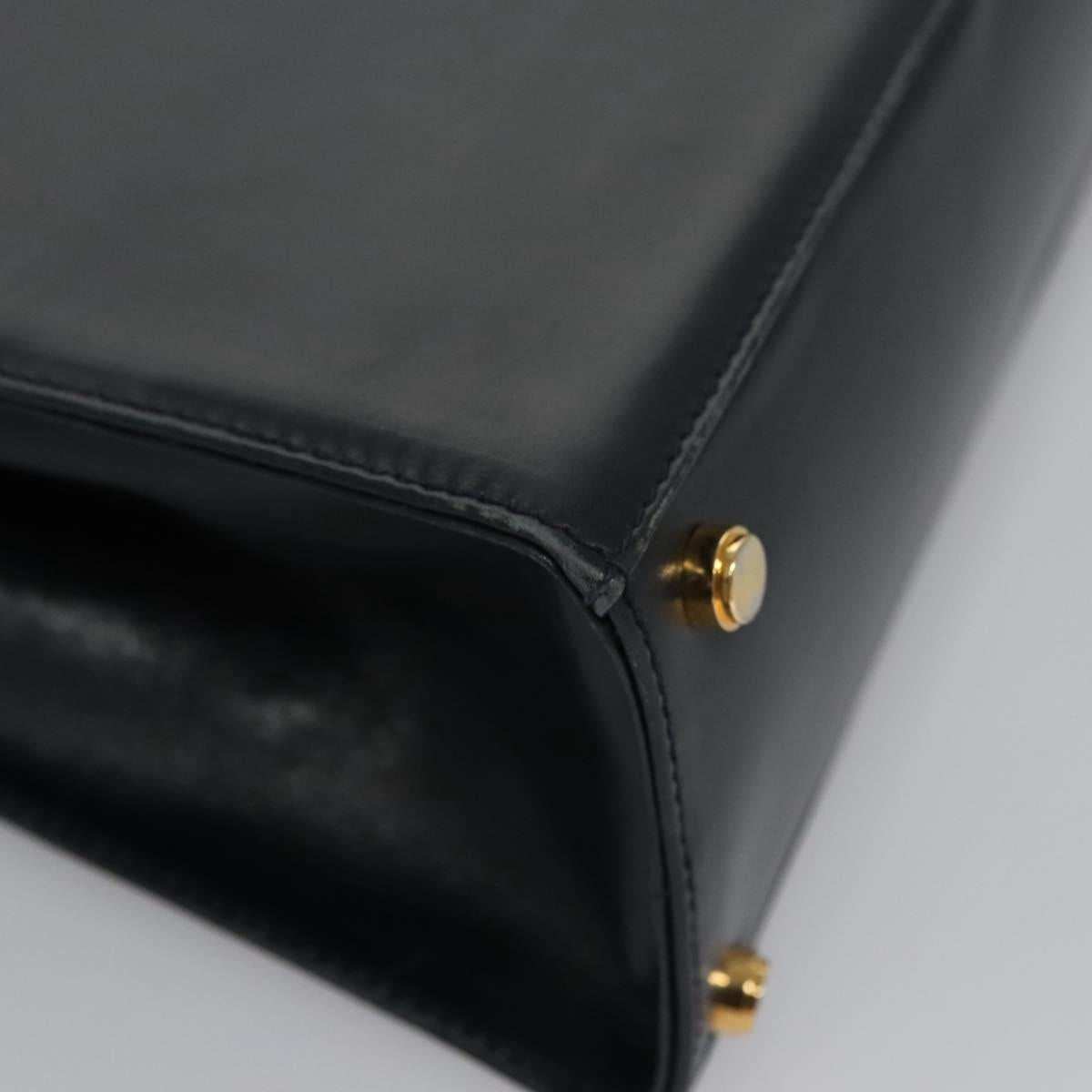 Salvatore Ferragamo Gancini, Black, Leather, handbag