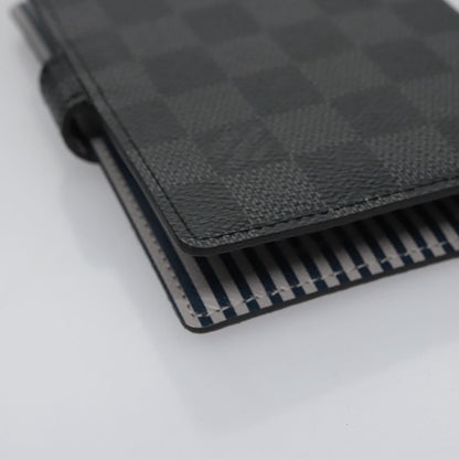 Louis Vuitton Agenda PM, Black, Canvas, wallet