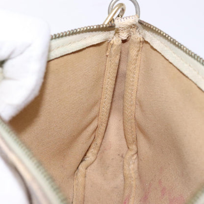 Louis Vuitton Pochette Accessoire, White, Canvas, clutch