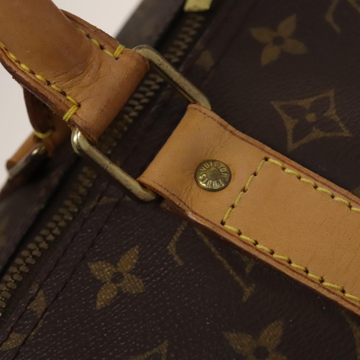 Louis Vuitton Keepall 55, Brown, Canvas, travel