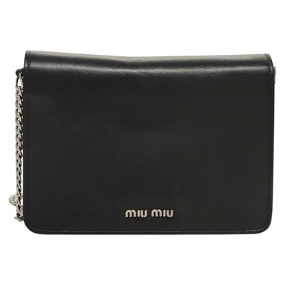 Miu Miu, Black, Leather, shoulder