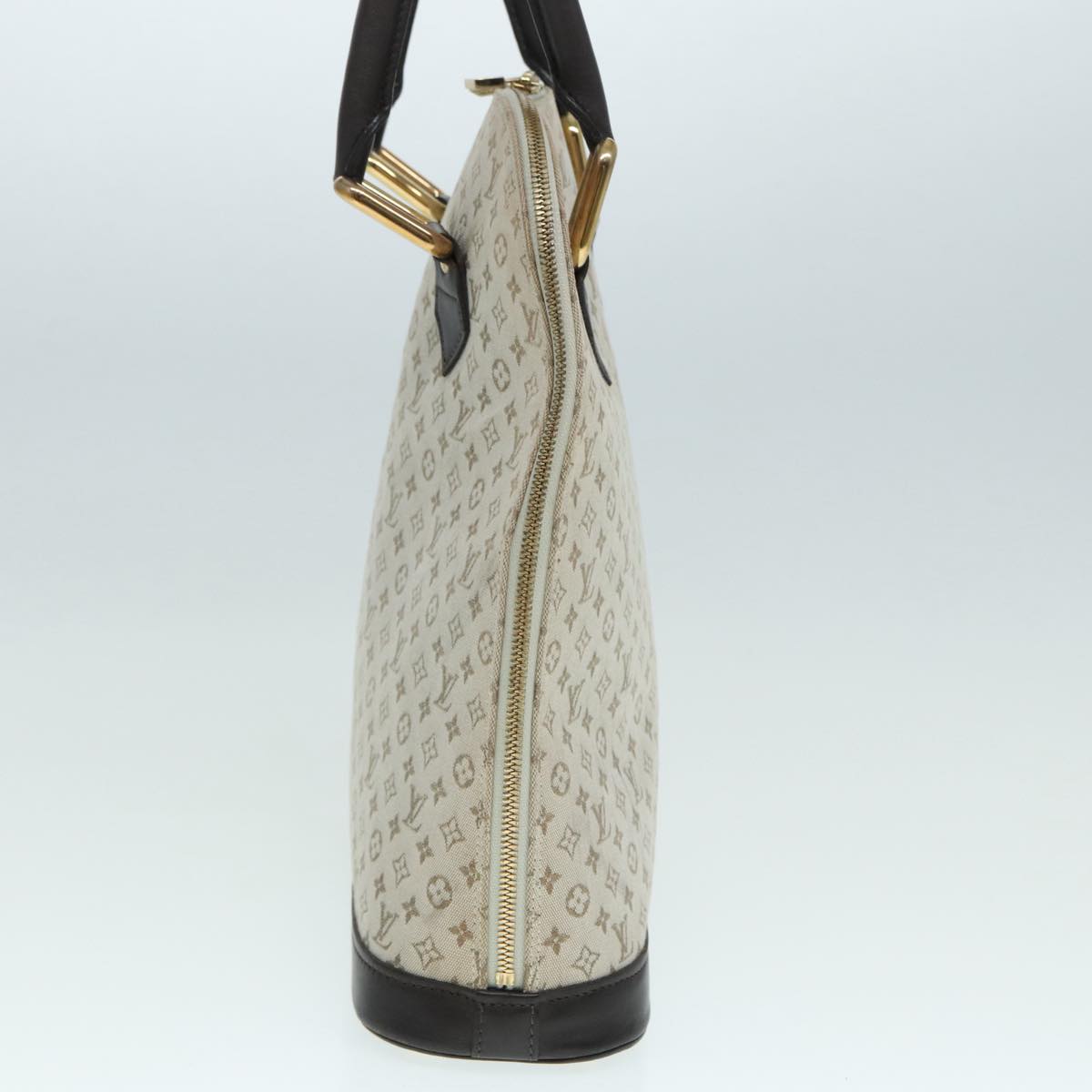 Louis Vuitton Alma long, Grey, Canvas, handbag