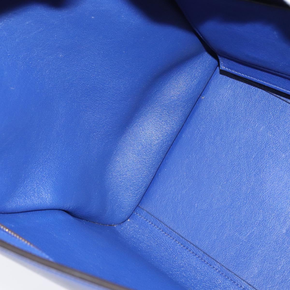 Céline Trapèze, Blue, Leather, handbag