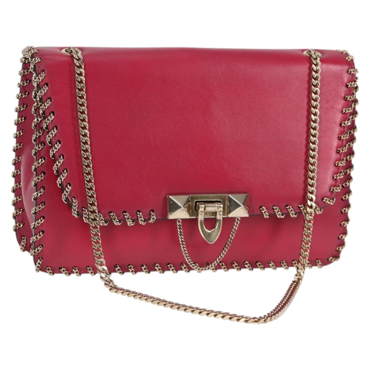 Valentino Garavani Demilune, Pink, Leather, shoulder