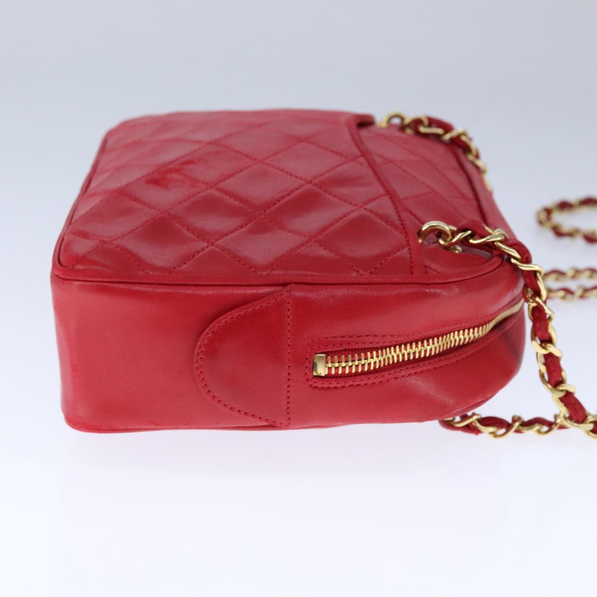 Chanel Camera, Red, Leather, shoulder