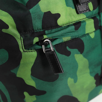 Prada, Green, NYLON, backpack