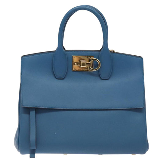 Salvatore Ferragamo Studio, Blue, Leather, handbag