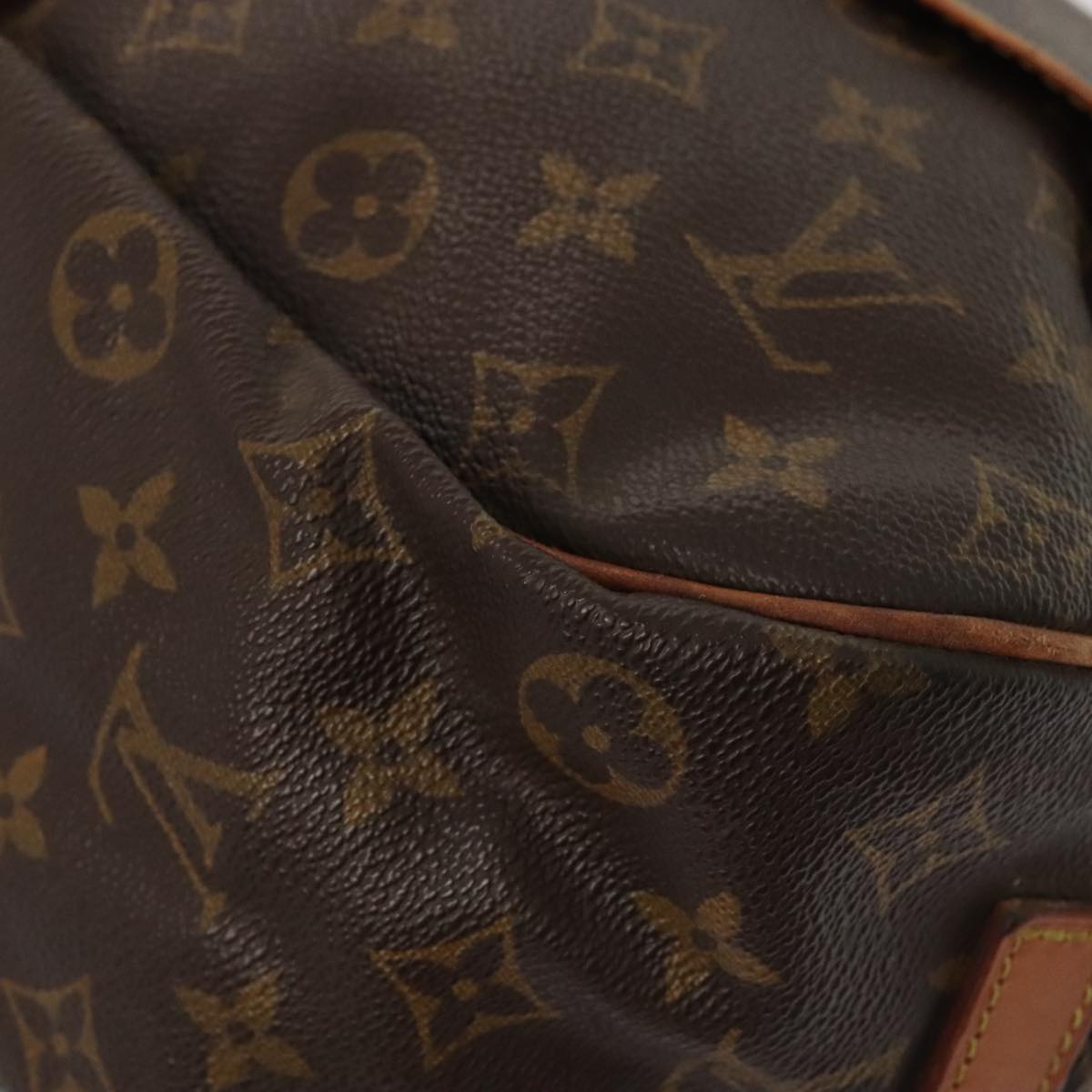 Louis Vuitton Saumur 35, Brown, Canvas, shoulder