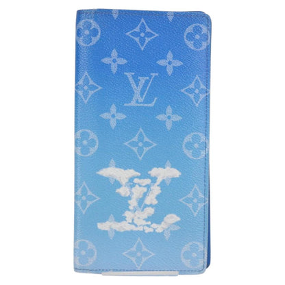 Louis Vuitton Brazza, Blue, Canvas, wallet