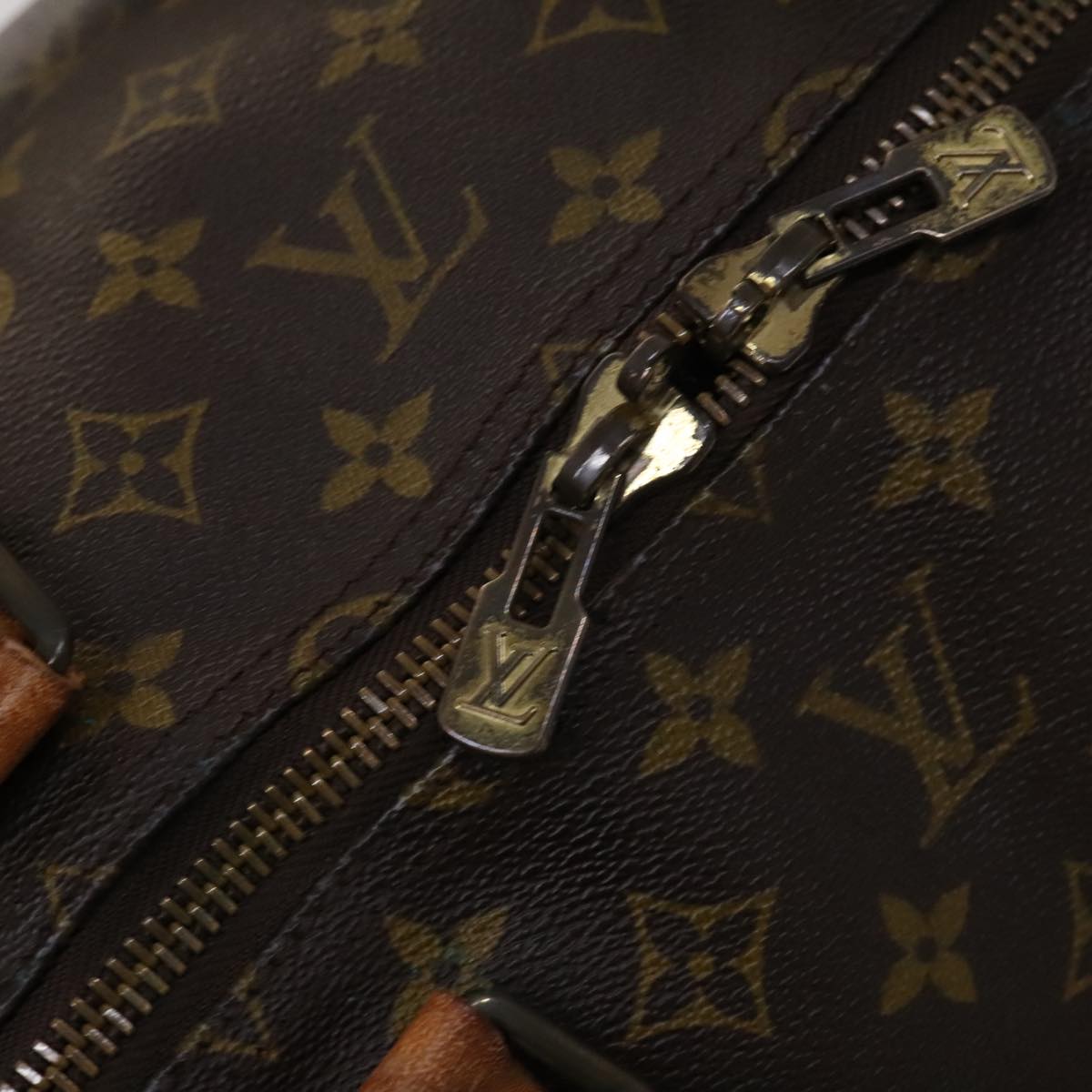 Louis Vuitton Keepall 60, Brown, Canvas, travel
