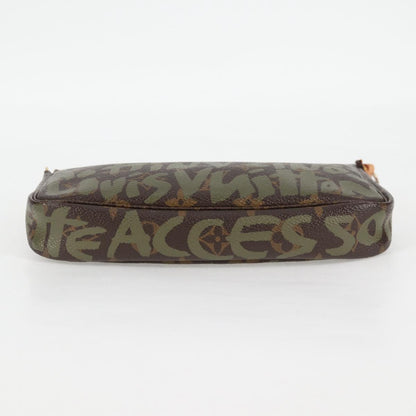 Louis Vuitton Pochette Accessoire, Brown, Canvas, clutch