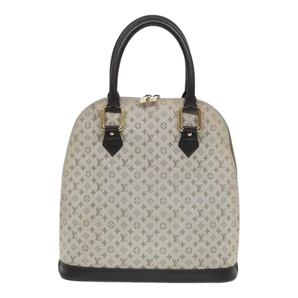 Louis Vuitton Alma long, Grey, Canvas, handbag