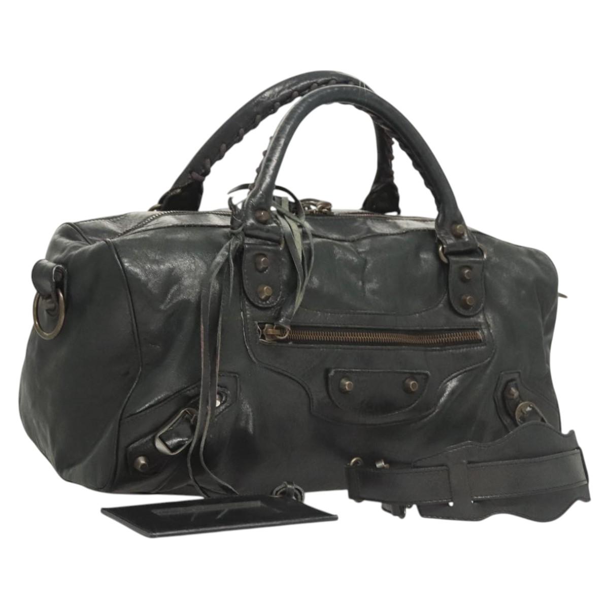 Balenciaga City, Black, Leather, handbag