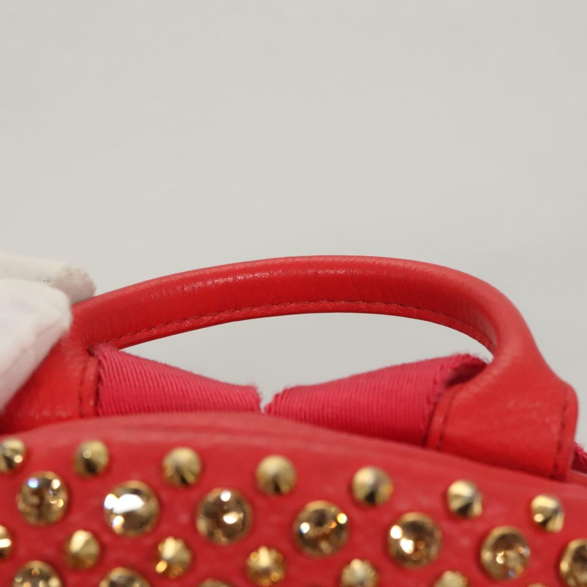 MCM Stark, Red, Leather, backpack