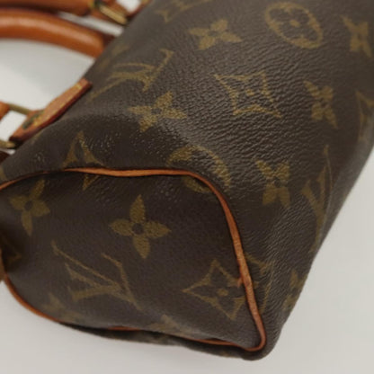 Louis Vuitton Mini speedy, Brown, "CANVAS, LEATHER", handbag