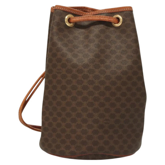 Celine Vintage Macadam Shoulder Bag Macadam Canva  Vinyl, BROWN, CANVAS, Shoulder bag
