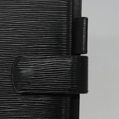 Louis Vuitton Agenda cover, Black, Leather, wallet
