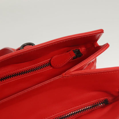 Bottega Veneta Intrecciato, Red, Leather, handbag