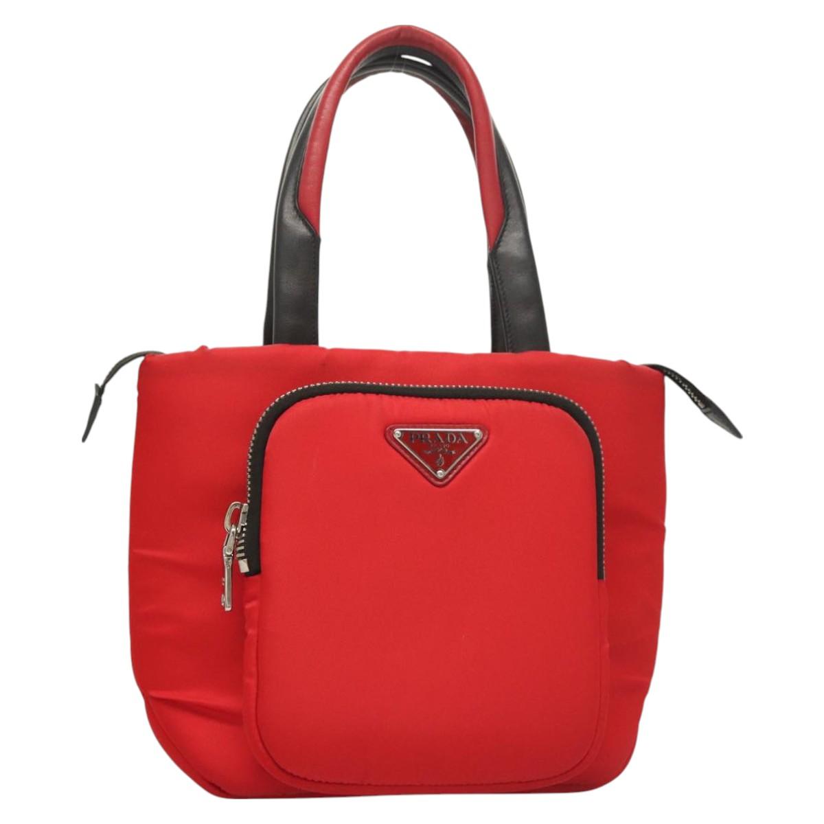 Prada Tessuto, Red, NYLON, tote