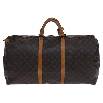 Louis Vuitton Keepall 60, Brown, Canvas, travel