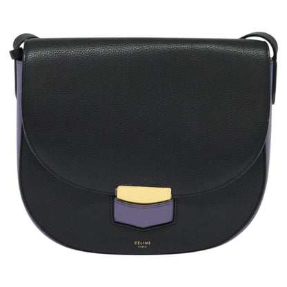 Céline, Black, Leather, shoulder