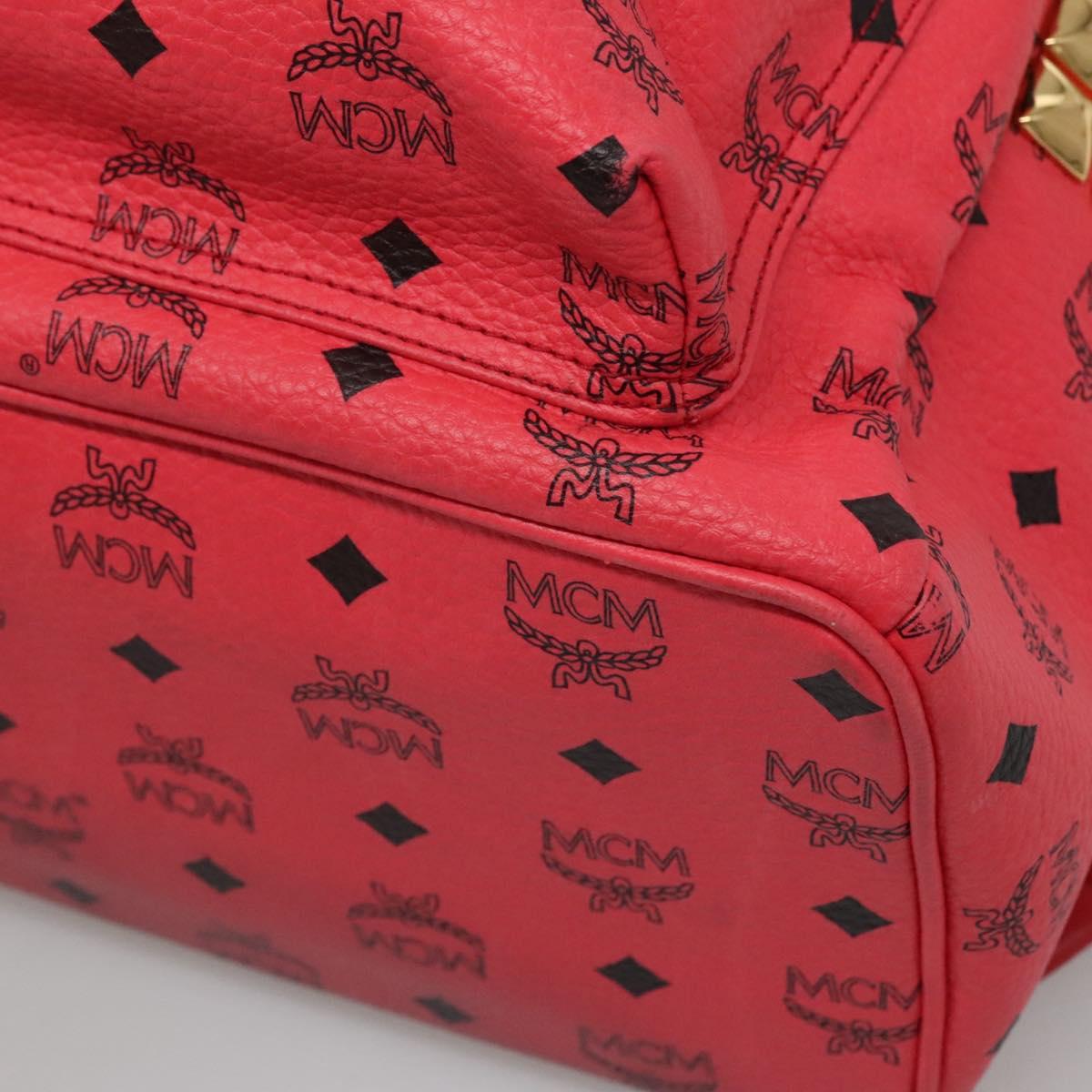 MCM Stark Visetos, Pink, Canvas, backpack