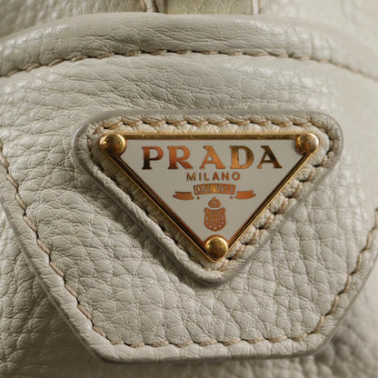 Prada Camera, White, Leather, shoulder