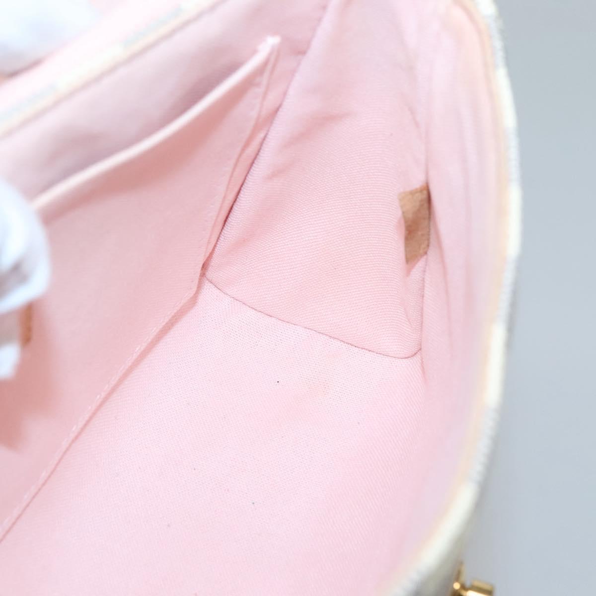 Louis Vuitton Croisette Vintage, White, Canvas, handbag