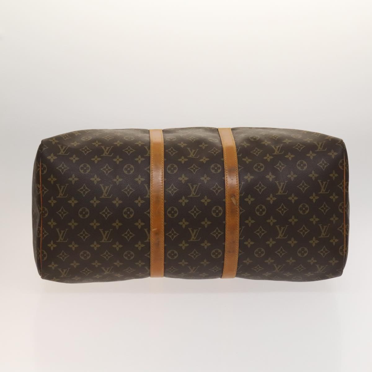 Louis Vuitton Keepall 55, Brown, Canvas, travel