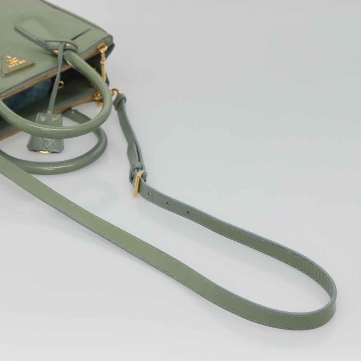 Prada Galleria, Green, Leather, handbag
